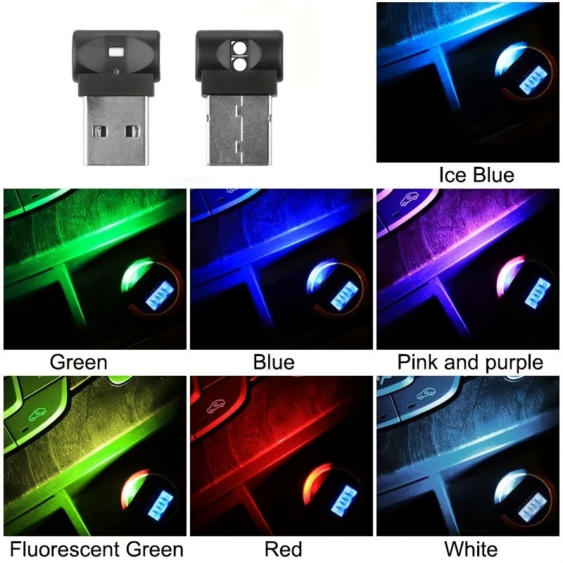 Acheter Mini lumière LED USB pour intérieur de voiture, lumière d'ambiance,  lampe décorative, lumière d'urgence, PC, lumière colorée, accessoire de  voiture