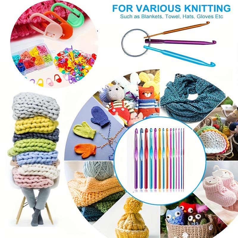 1 Set Random 3 Color 3-5mm Aluminum Crochet Hook Set, Portable Knitting  Tool For Yarn Weaving, Diy Craft Home Goods, Art & Hobby Crochet Kit