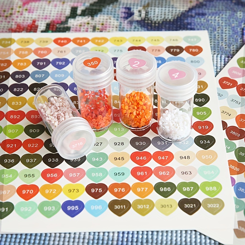 Diamond Painting Accessories Color Number Stickers For - Temu