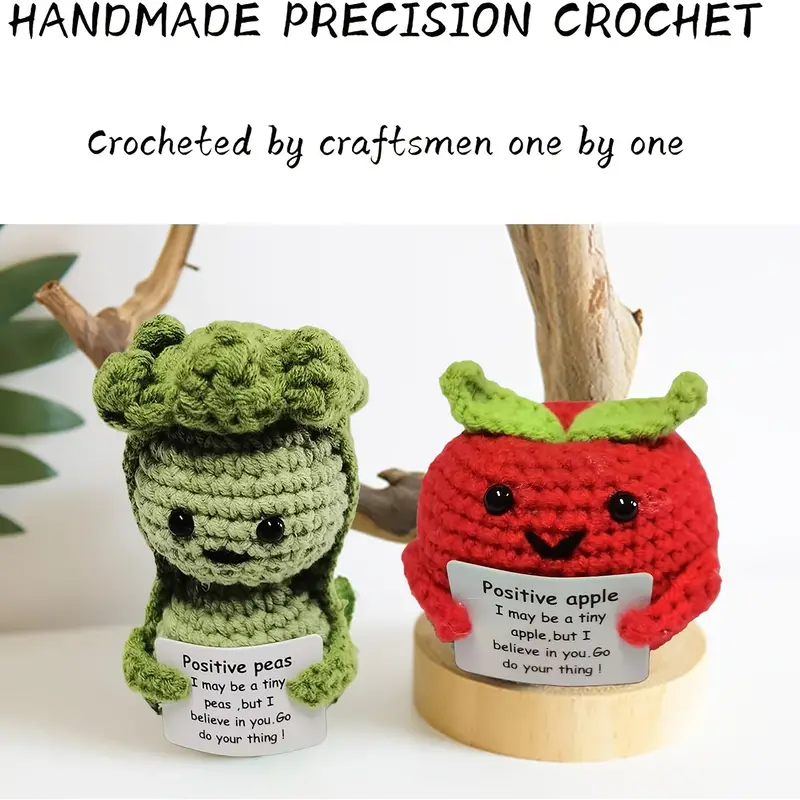 Positive Potato Doll Knitted Crochet With Optimistic Words Gift Decoration  Figurines For Kids Birthday Gift Sofa Bed Couch Car - AliExpress