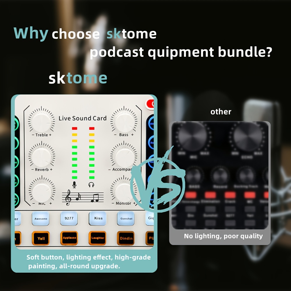 Podcast Equipment Bundle Interface Audio Kit De Table De - Temu France