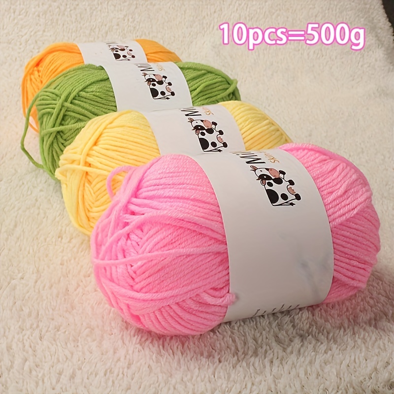 Milk Cotton Yarn Crochet Yarns  Soft Milk Cotton Yarn Hand - 10pcs  Knitting Yarn - Aliexpress