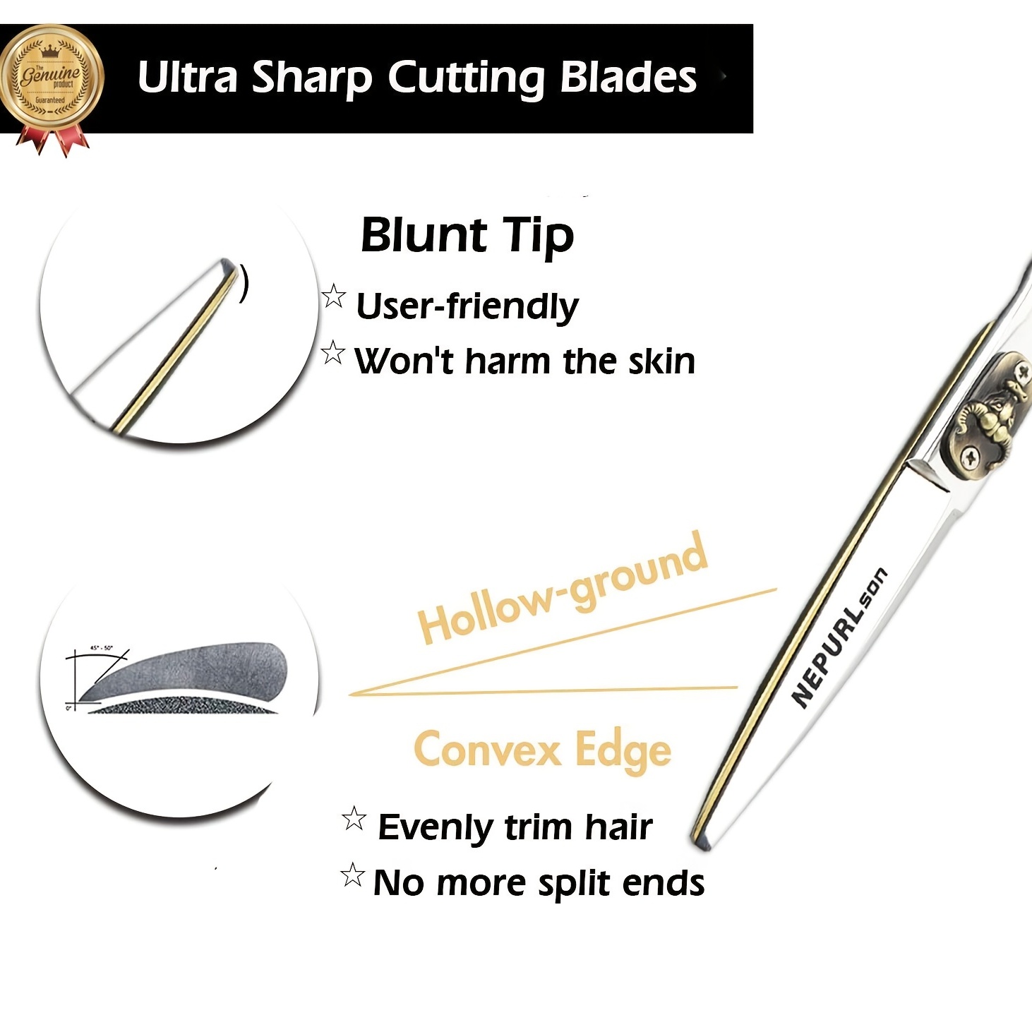 15 24 Cm Golden Hair Cutting Scissors Thinning Shears Professional Barber Salon