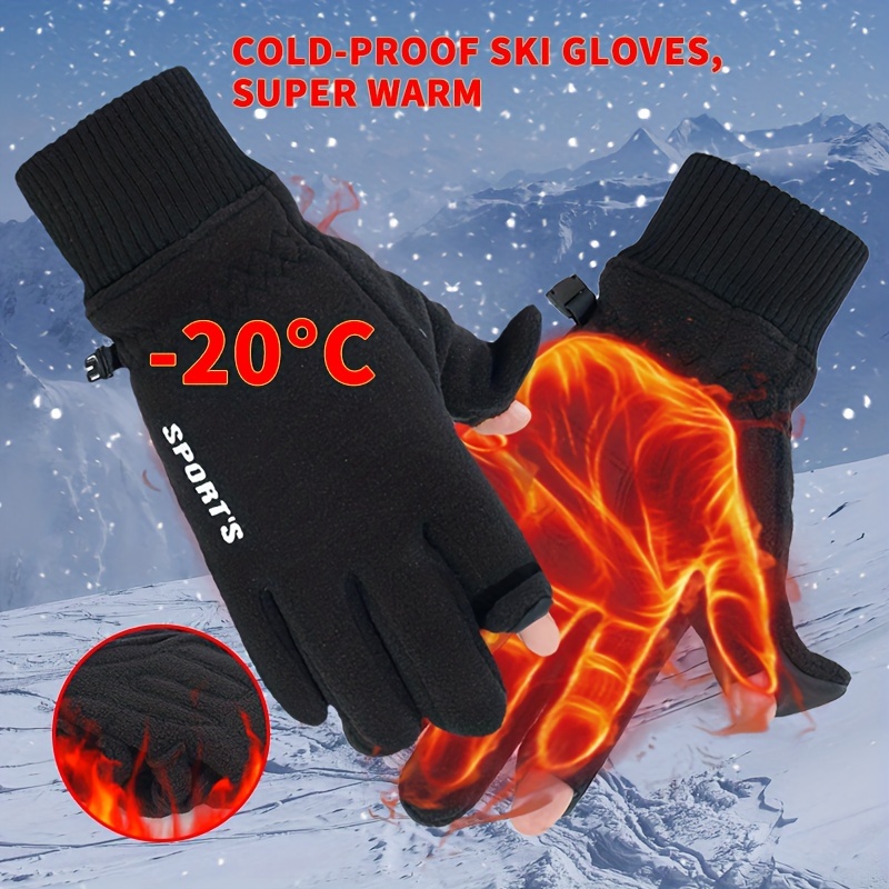 Winter Warm Gloves Flip Touch Screen Non slip Stretch Gloves - Temu Canada