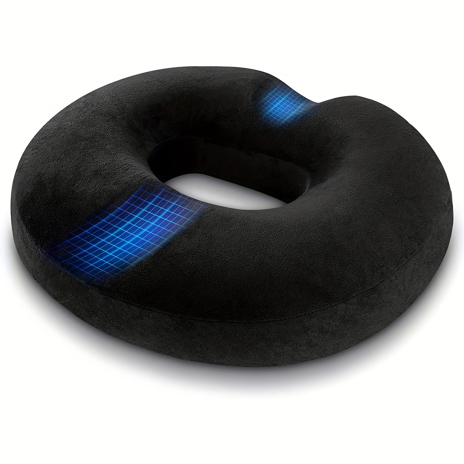 Donut Pillow Hemorrhoid Tailbone Cushion – Small Black Seat