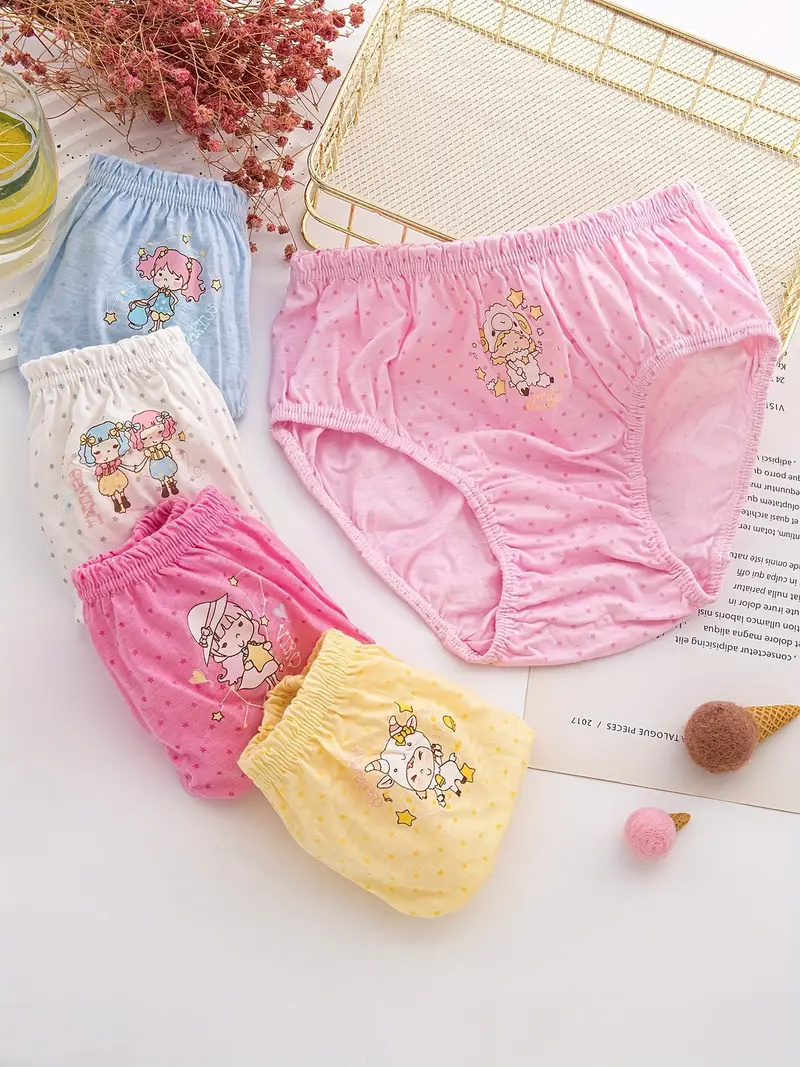 Girl's Cotton Briefs Cartoon Bunny Pattern Underwear - Temu