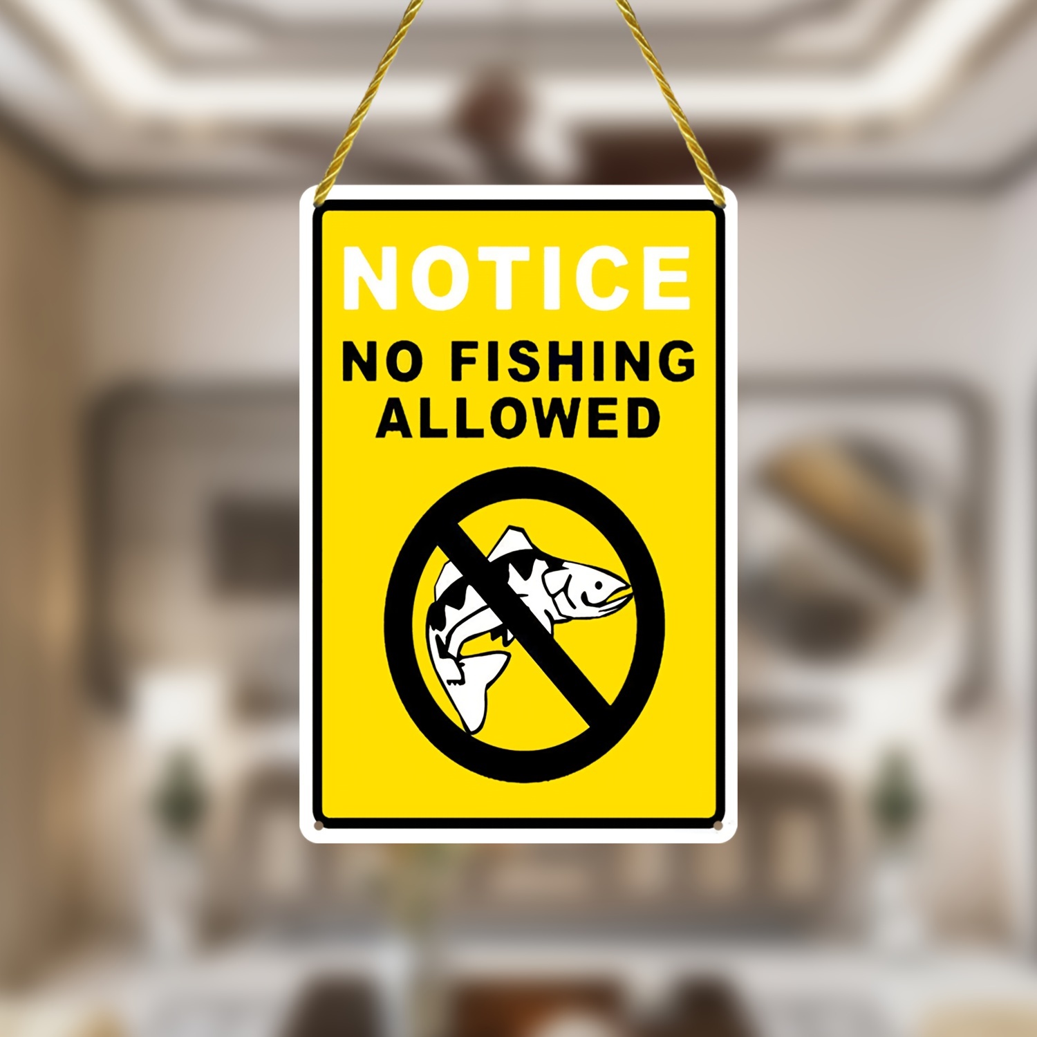 1pc, NOTICE sign - NO FISHING ALLOWED sign, Acrylic NOTICE sign, Outdoor  Signs, Office Signs, Everyday Sign, window Hanging Ornament, Door Decor  (12x8