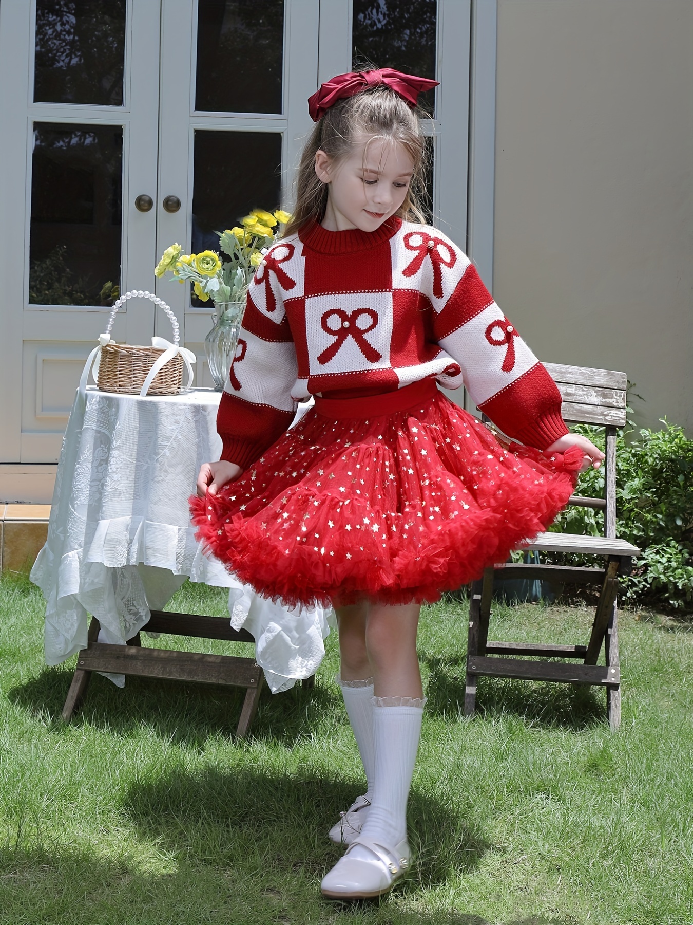 Ins-tutú de princesa para niños, falda roja de Navidad para bebés, tutú de  tul de fiesta de santos con diadema de unicornio a juego, sk19012 -  AliExpress