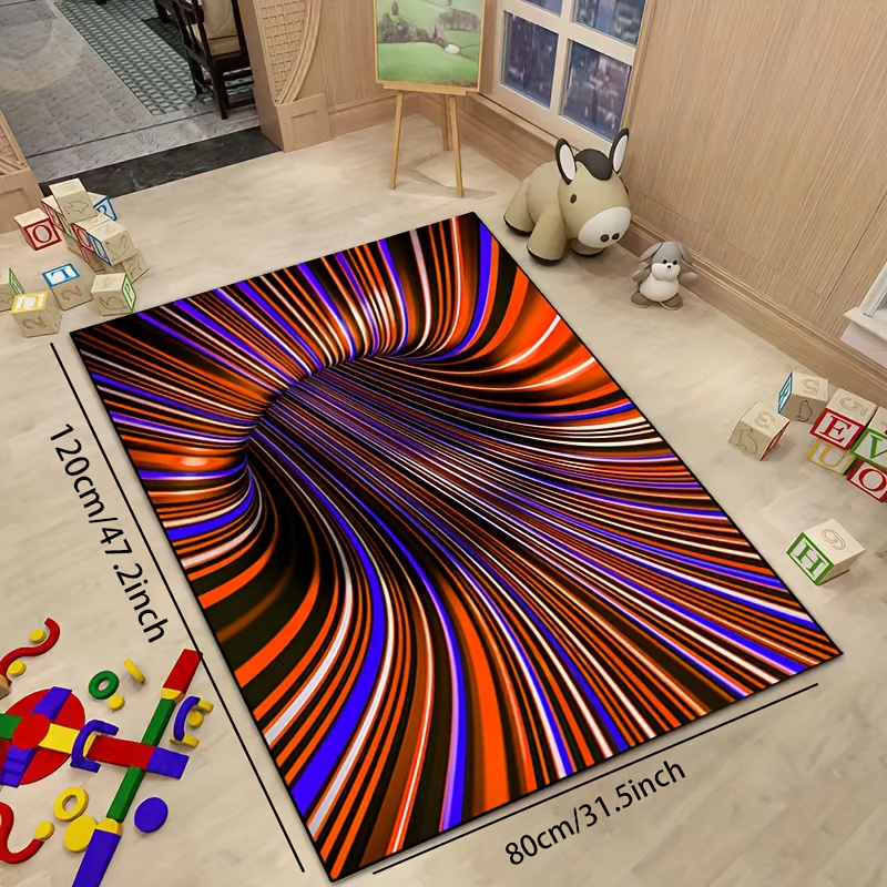 3d Pattern Area Rugs Non slip Colorful Indoor Carpet Doorway - Temu