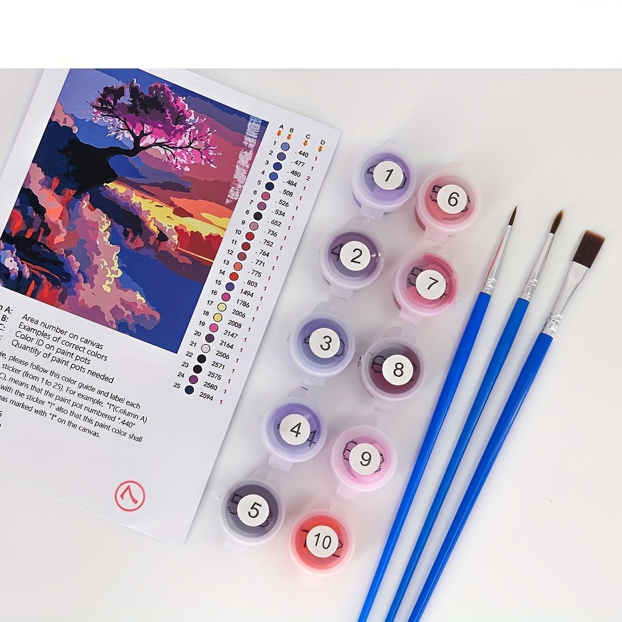 Diy Painting By Numbers Kit For Adults large Size Moon Lake - Temu