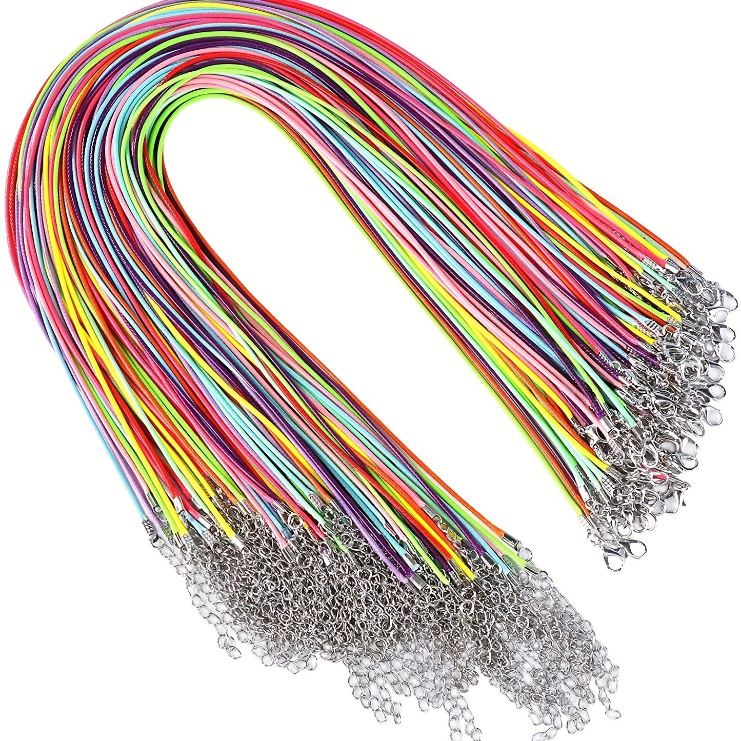 Necklace Cord Paxcoo 50Pcs Necklace String Rope with Clasp 24 Inch