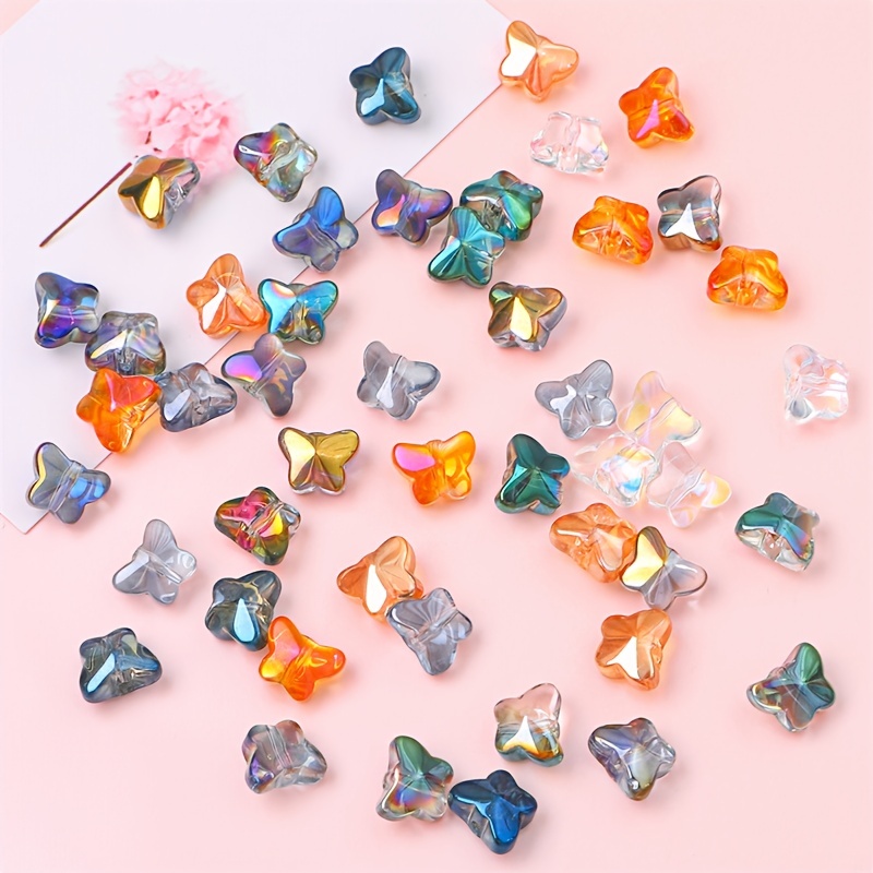 Tiny Ab Color Flower Beads Mix Shiny Loose Spacer Beads For - Temu