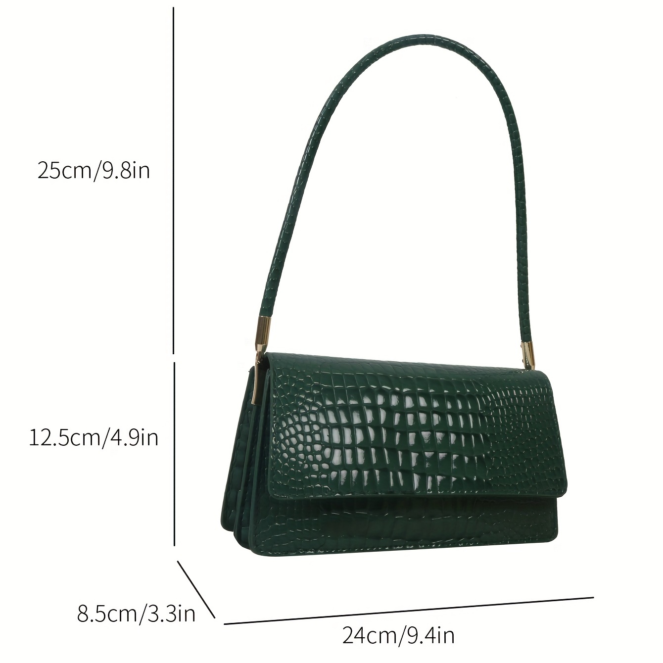 New Crocodile Pattern Textured Shoulder Bag Ladies Korean Casual