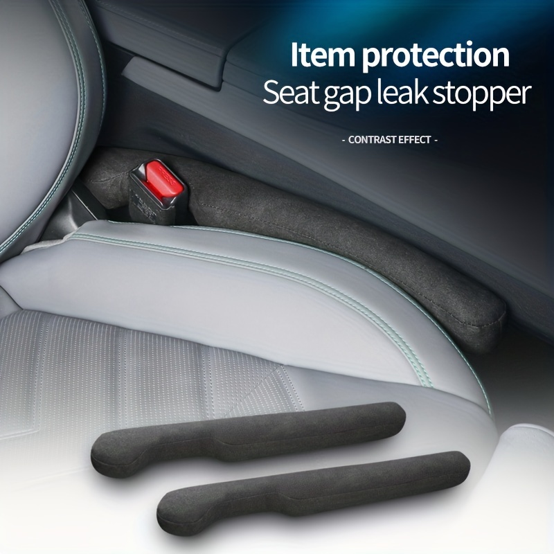 Universal Car Seat Gap Filler Strip, 2 Pieces Gasket Leak-proof Sealing,  Anti-fall Edge Seam Stopper. 