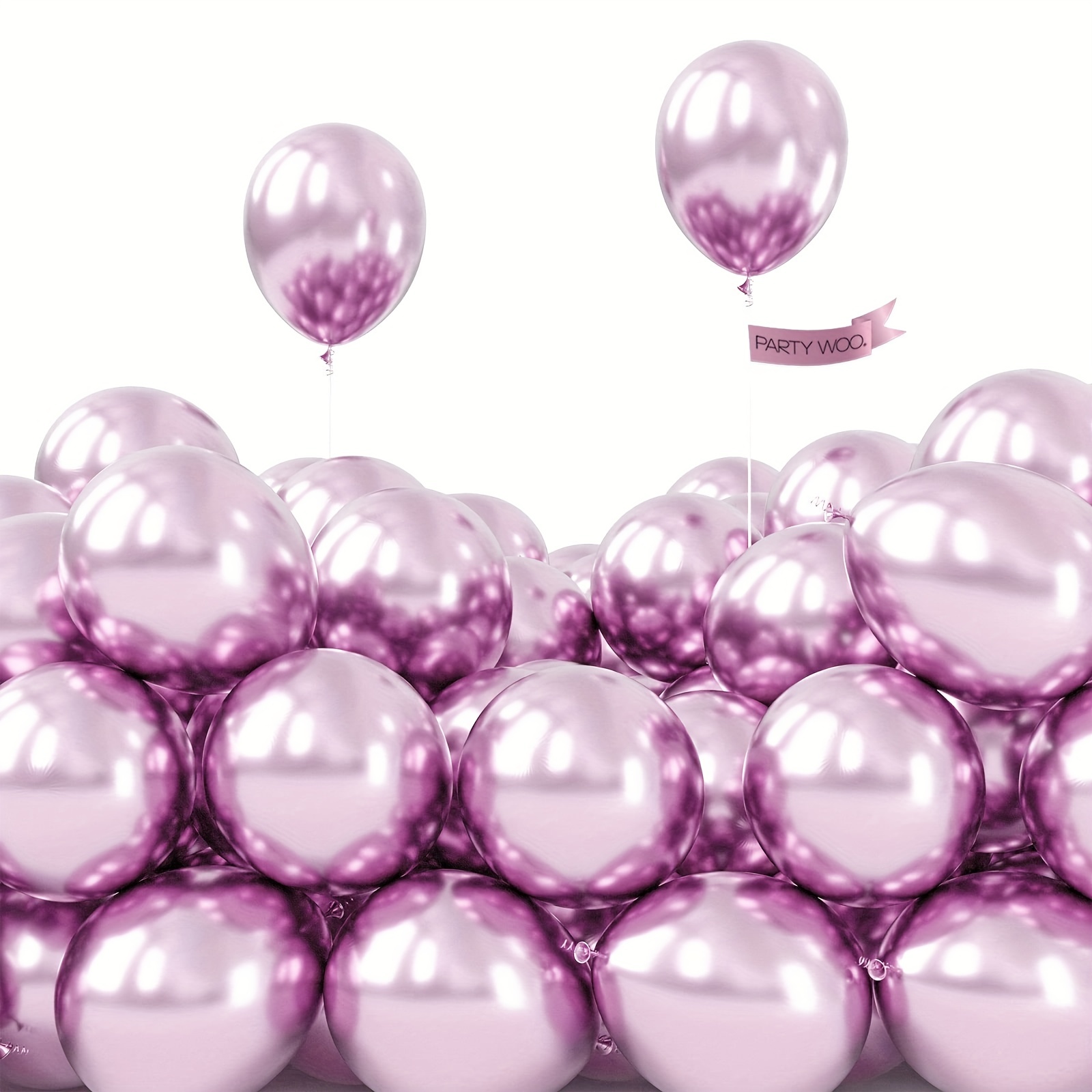 PartyWoo partywoo purple balloons, 120 pcs 5 inch pearl purple balloons,  latex balloons for balloon garland balloon arch as party deco