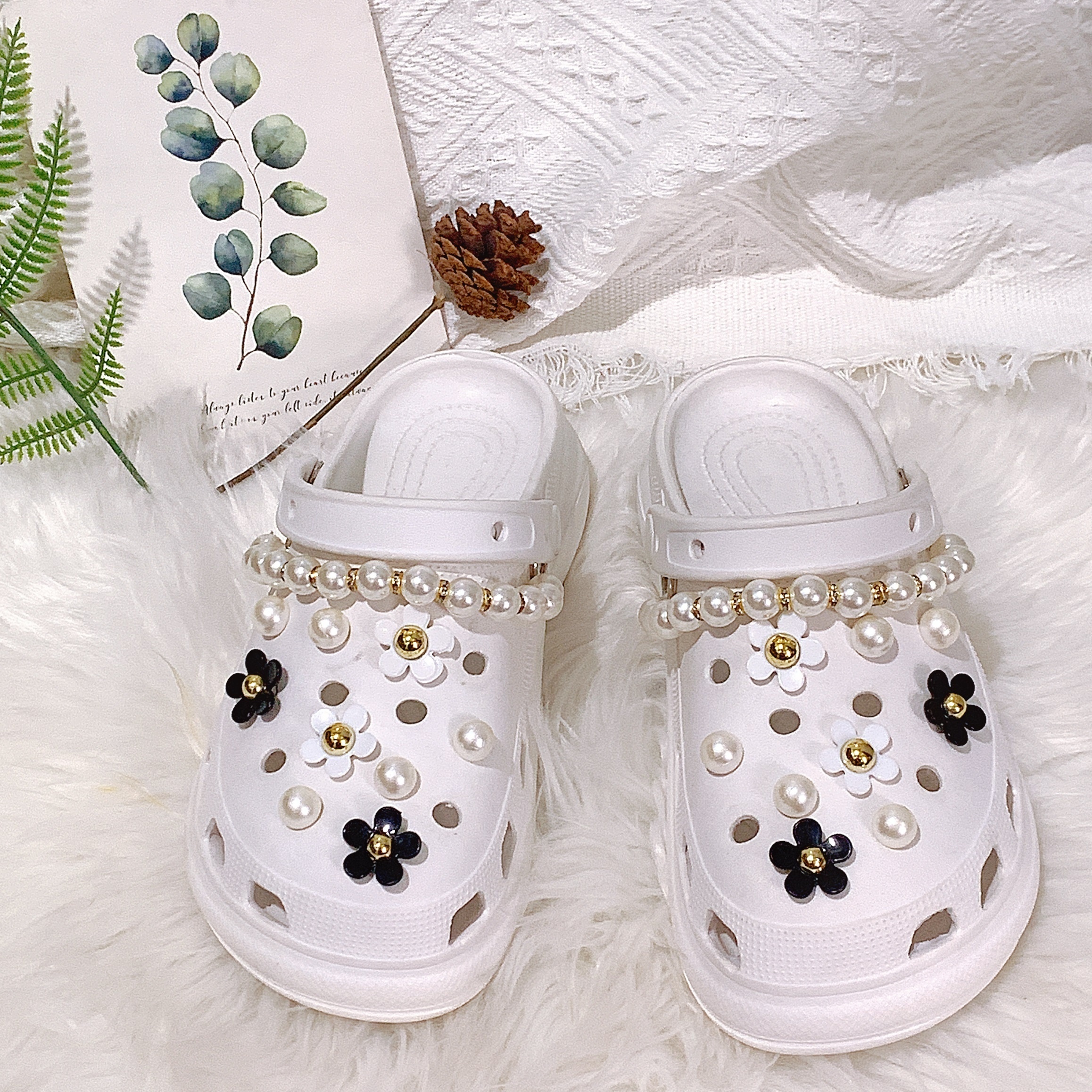 Faux Pearl Shoes Charms For Clogs Sandals Decoration - Temu