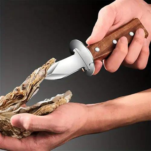 1 pc couteau à écailler les huîtres avec des gants résistants aux