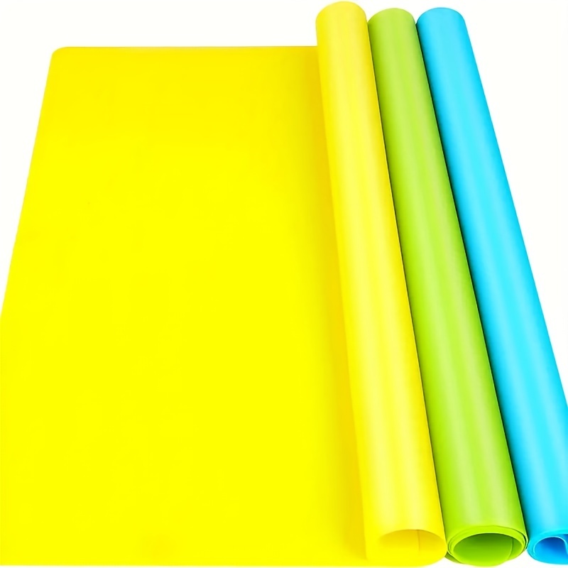 LEOBRO Silicone Mat, 3 PCS Silicone Mats for Crafts, Playdough Mat,  Silicone Craft Mat for Resin Molds, Clay Mat, Nonstick Silicone Sheet Mat  for Clay