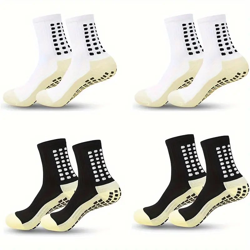 Grip Socks Soccer Socks Anti Slip Crew Socks Football - Temu