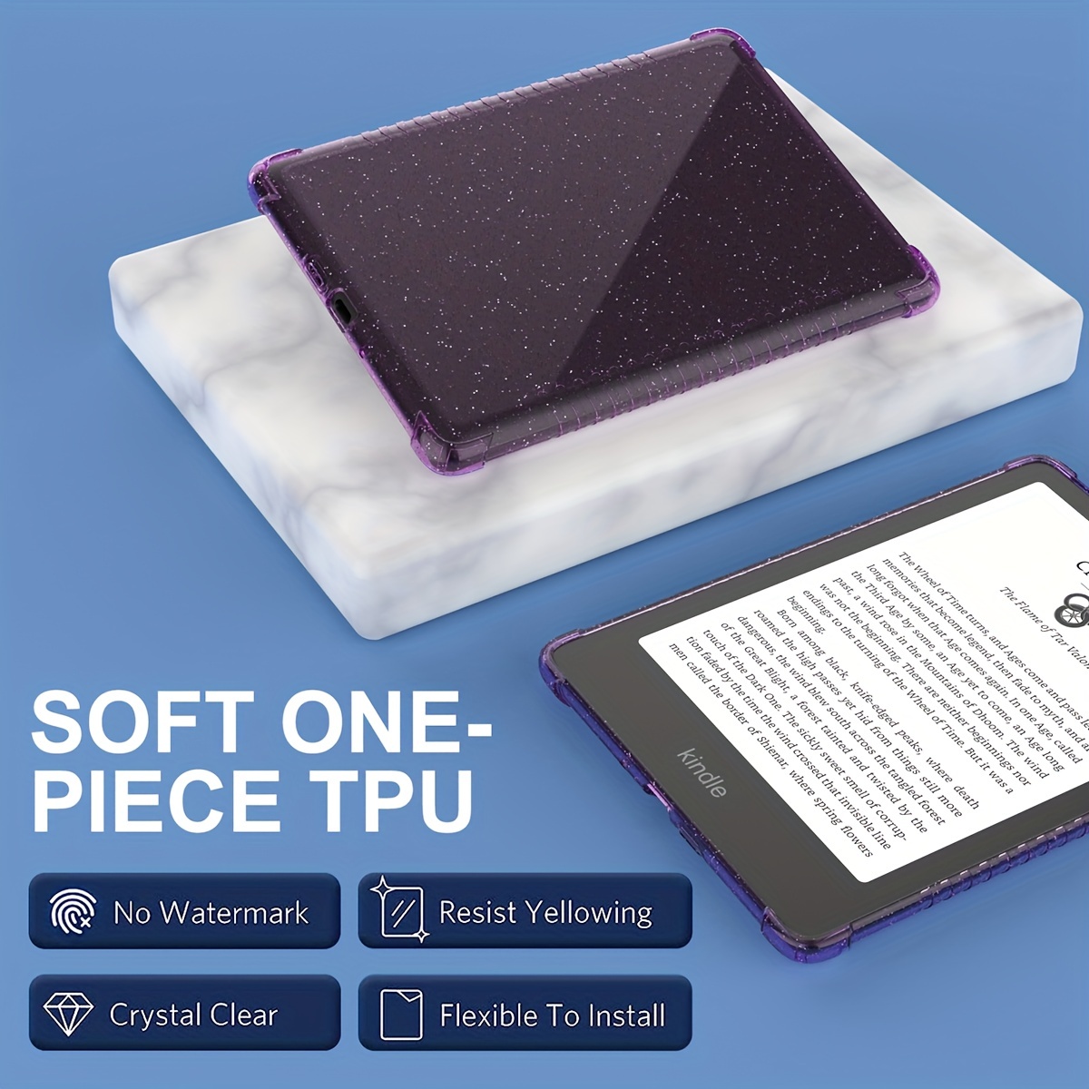 TQQ Étui pour Kindle Paperwhite 6.8 (11ème génération 2021)&Coque Kindle  Paperwhite avec édition Signature, Ultra Doux, Flexible, Transparent TPU  Peau Case pour Kindle Paperwhite 2023 : : High-Tech