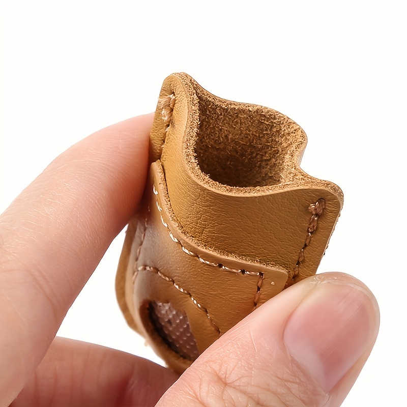 QJH Leather Coin Thimble Finger Protector, for Quilting Craft Tool