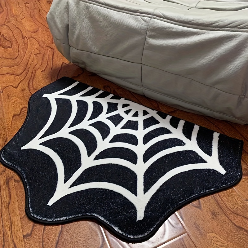 Halloween Spiderweb Pattern Floor Mat Soft And Comfortable - Temu