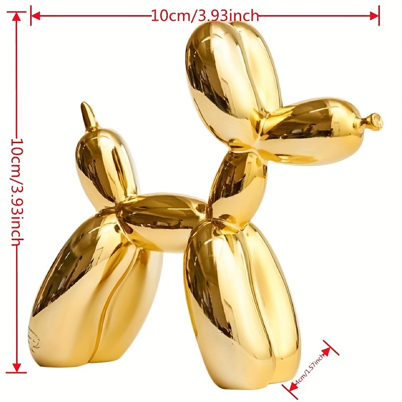 Shiny Electroplating Balloon Dog Statue Collectible Figurines Art Sculpture  Anim