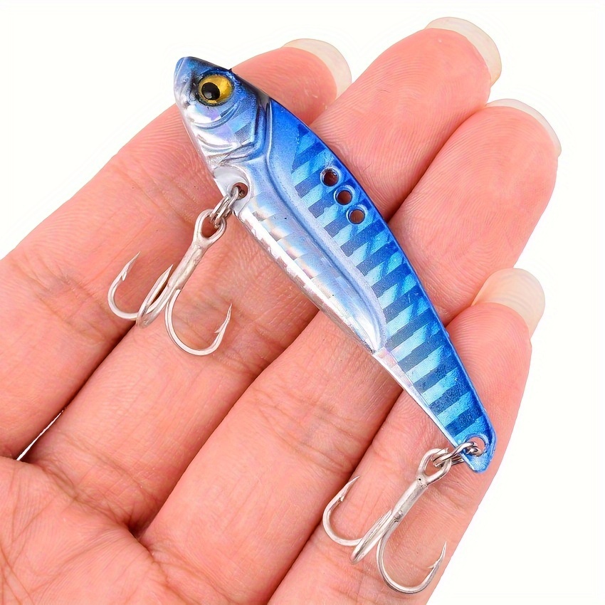  AOHRO Pack of 5 Metal Blade Fishing Lures 12g Hard VIB Crank  Bait Sinking Hook : Sports & Outdoors