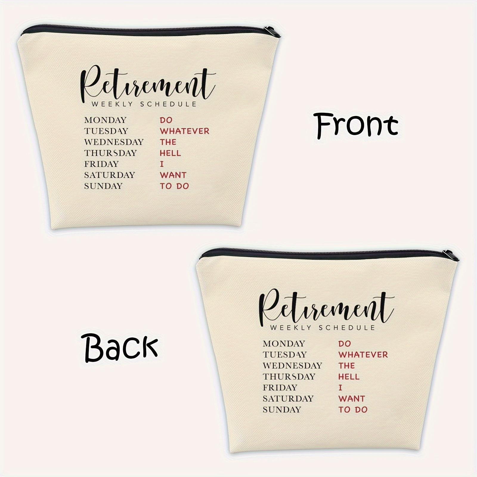 Retirement Funny Makeup Bag