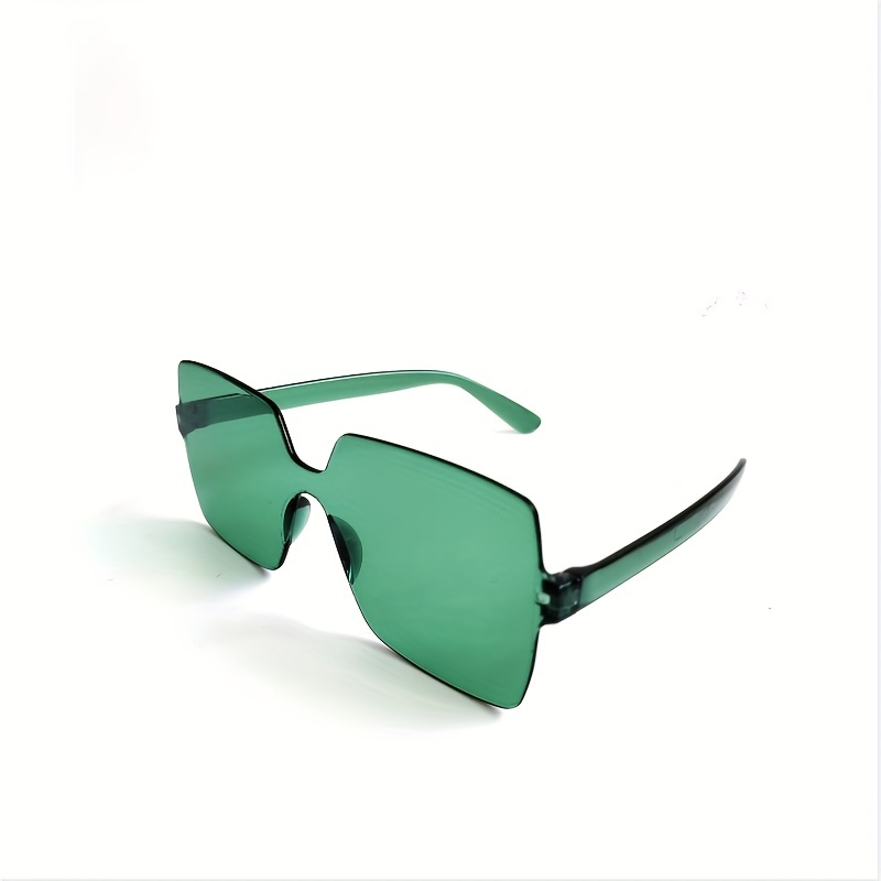 1pc Mens New Candy Color Square Rimless Sunglasses Driving Fishing