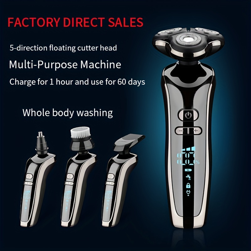 Multifunctional Electric Shaver Men's Rechargeable Shaver 3d - Temu