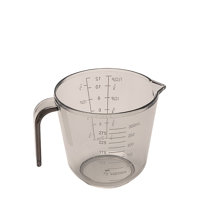 4pcs/set Stainless Steel Handled Plastic Measuring Cup With Scale