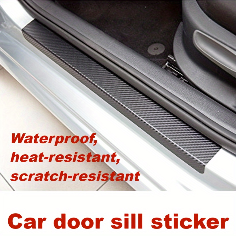 4X Einstiegsleisten Aufkleber Auto Tür Schwelle Sticker Kohlefaser