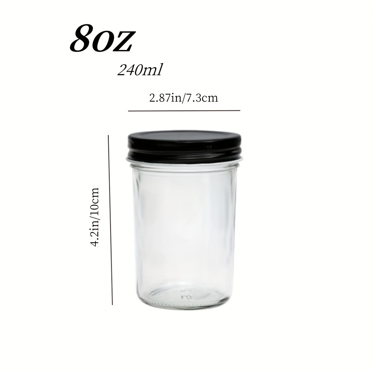 Glass Mason Jars, Glass Storage Jars, Sauce Jars With Regular Sealed Lids,  Suitable For Jam, Salad Jam, Honey, Shower/wedding Gifts, Kitchen Gadgets,  Cheap Items - Temu