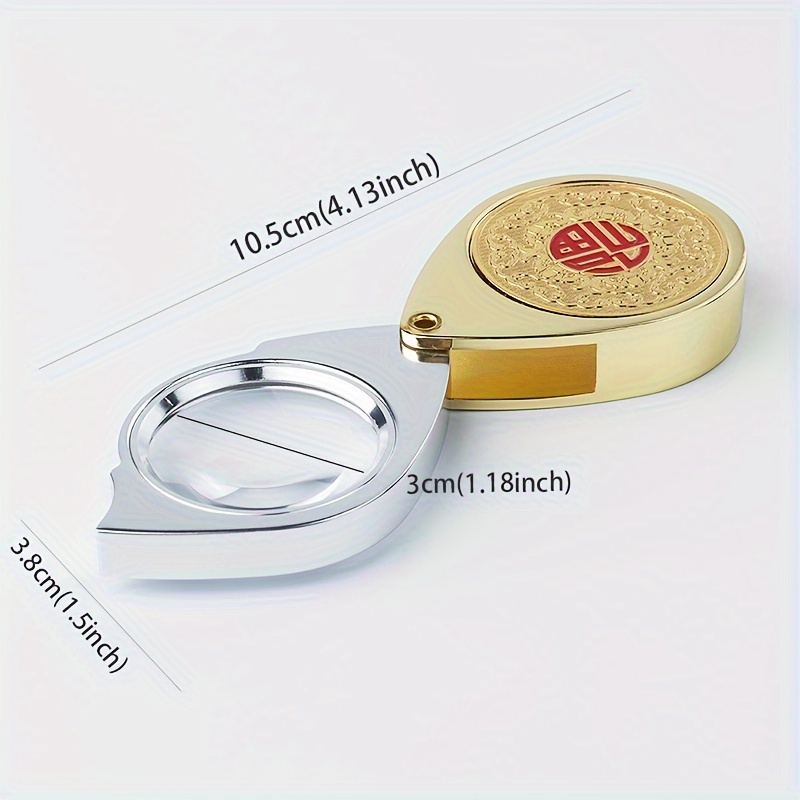 pocket mini metal jewelry magnifier with