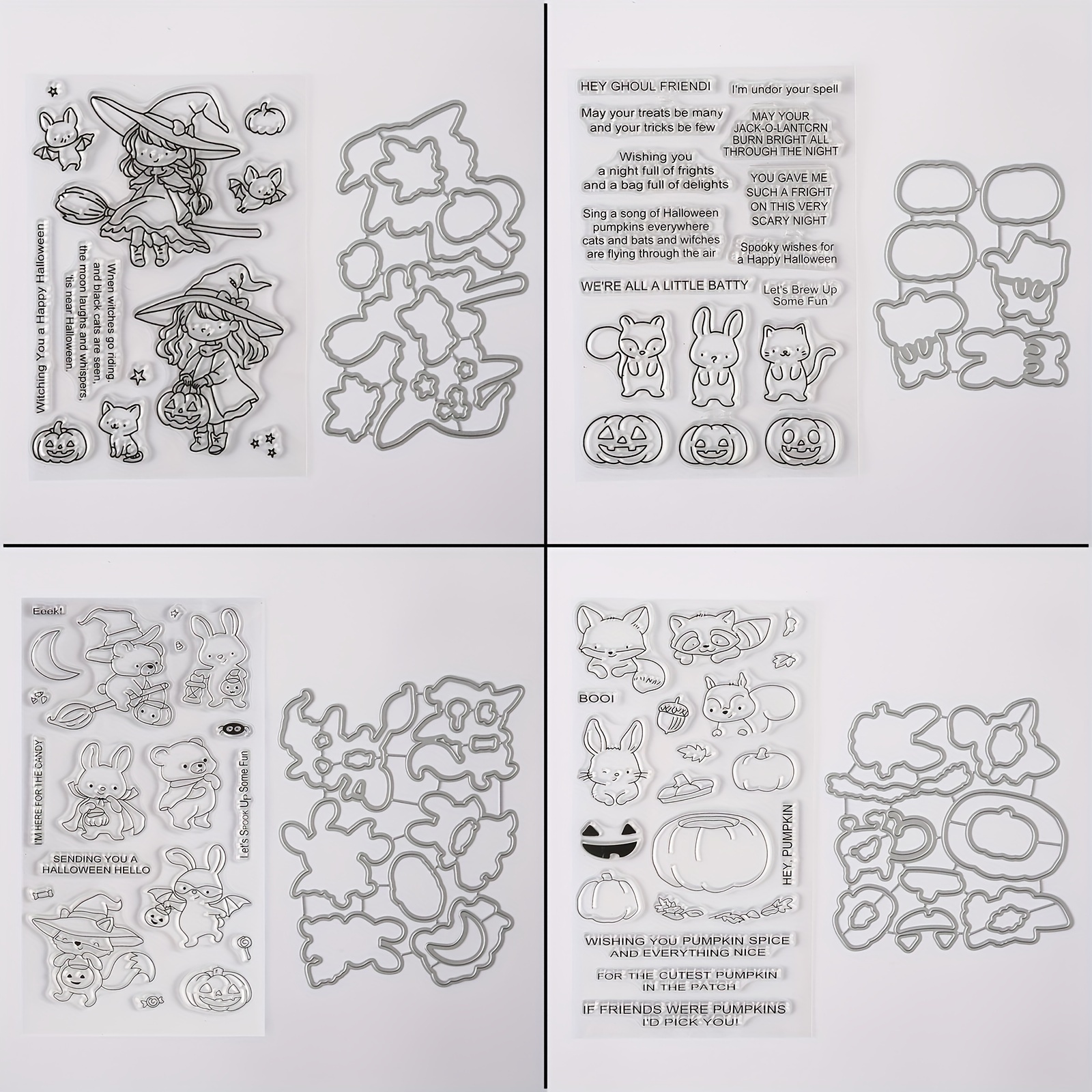 Animal Friends Silicone Clear Stamp and Die Sets for Card Making, DIY  Embossing