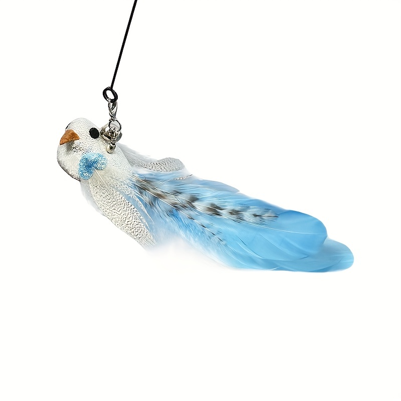 Jouet interactif de Simulation d'oiseau pour chat, avec Super ventouse,  plume d'oiseau pour chaton