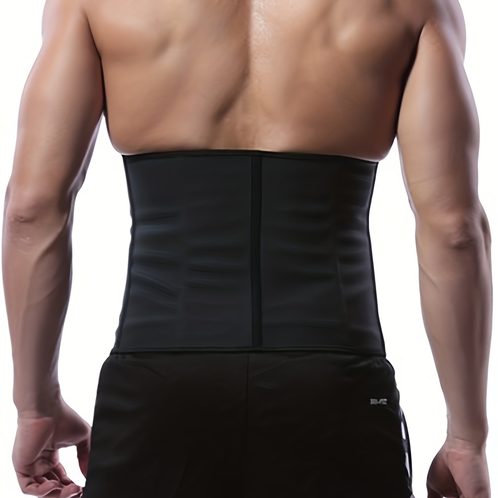 ellostar Waist Trainer for Women & Men - Back Support Band & Tummy Control Body  Shaper, Sweat Weight Loss Shapewear, Workout Medium Black