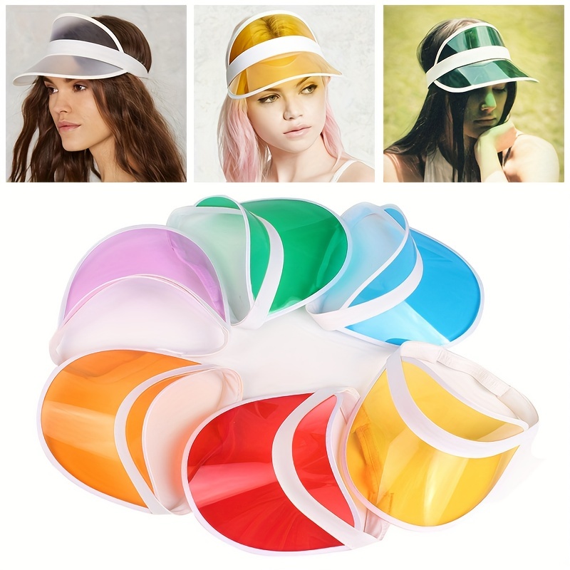 Uv Protection Clear Visor Hat With Contrast Binding Perfect - Temu