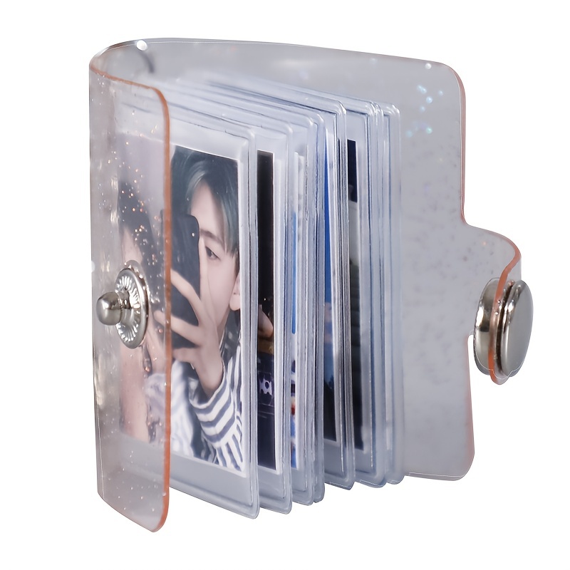  1/2inch 16 Pockets Mini Photo Album Keychain Photocard Holder  Binder Wirh Chain Small Card Holder Cute Photos Collect (Color : B-9 2inch)  : Home & Kitchen