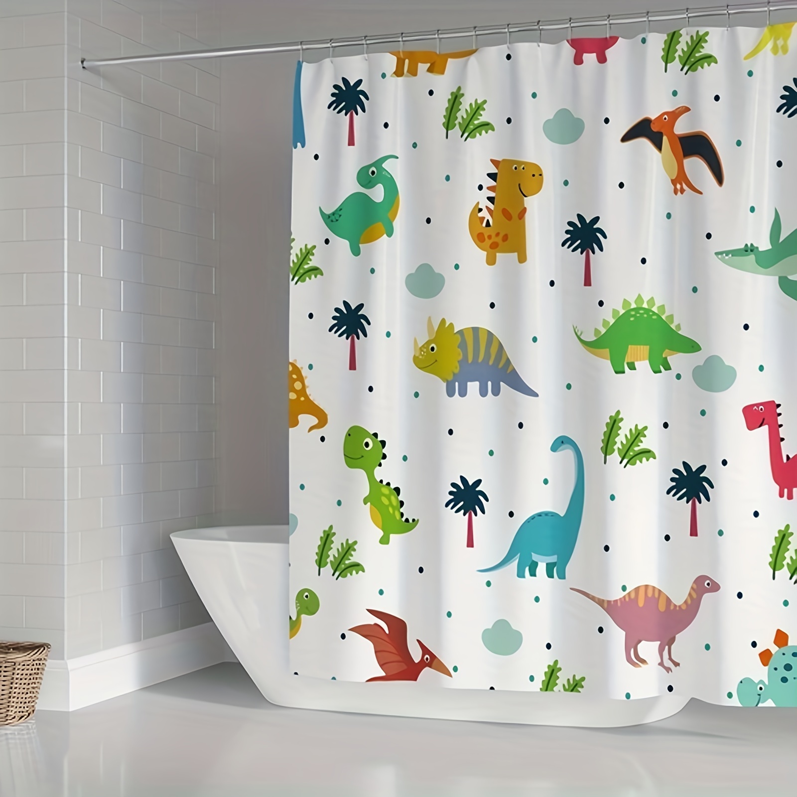  ZWSMZW Divertida cortina de ducha con diseño de gato,  dinosaurio, fantasía, espacio exterior, planeta, linda, fruta, fresa,  aguacate, divertidas, decoración de baño, cortinas de poliéster con ganchos  : Hogar y Cocina