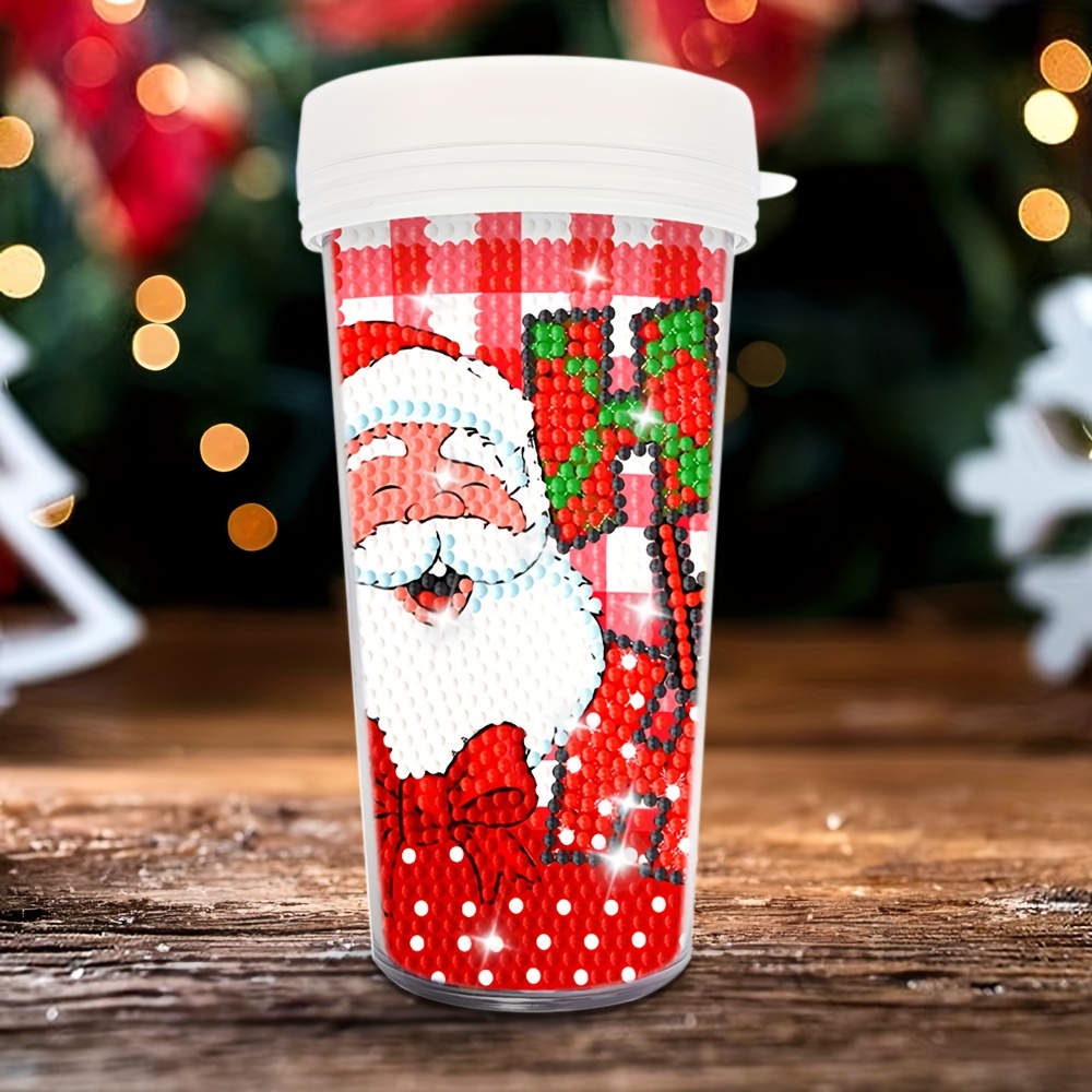 christmas diamond art water cup,16oz handmade