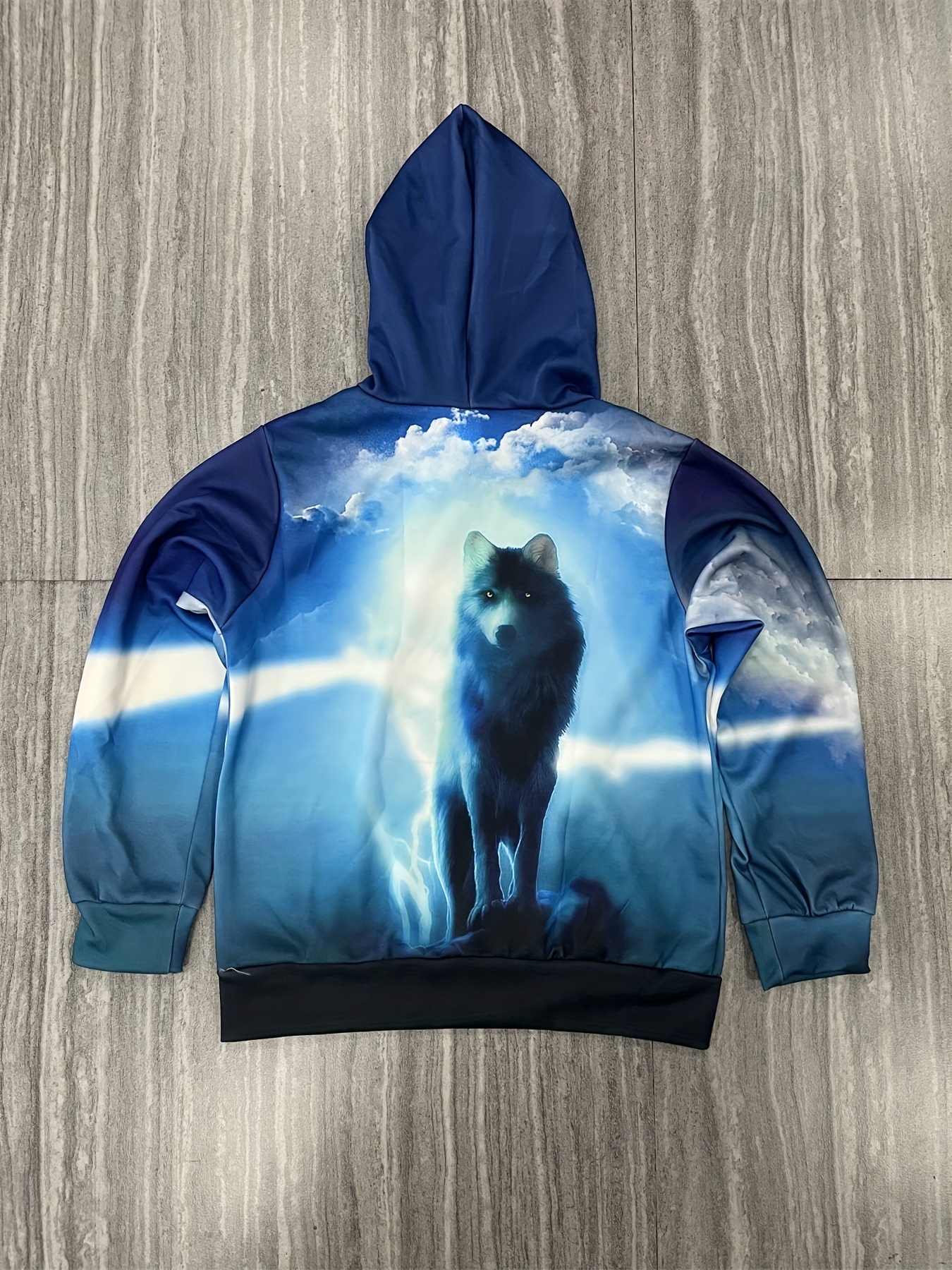 Sky blue graphic online hoodie