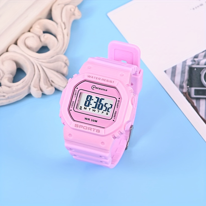 Small Square Trend Sports Watch Anti fall Luminous Swimming Temu