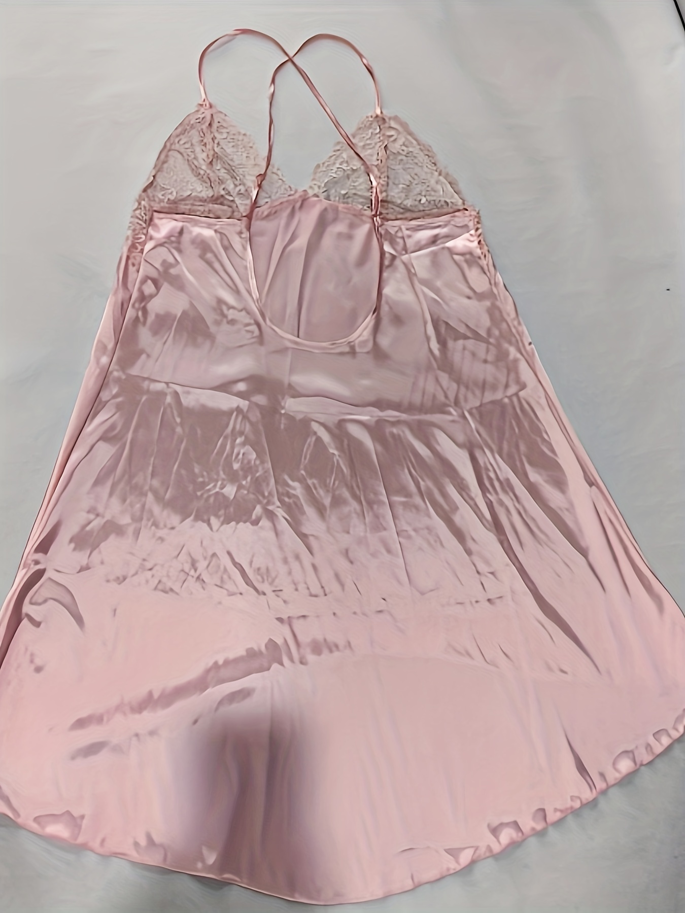 Lace V Neck Satin Nightdress