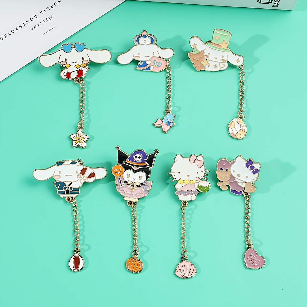 Anime Sanrio Hello Kitty Kuromi Enamel Pins Badge Backpacks Lapel