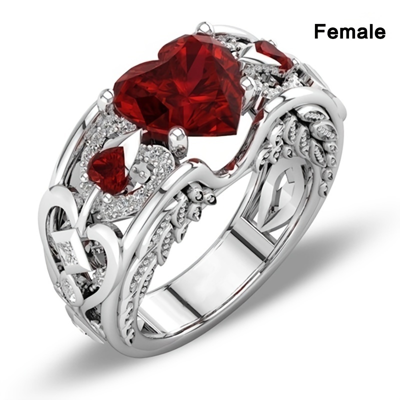 Heart Shaped Couple Ring For Engagement