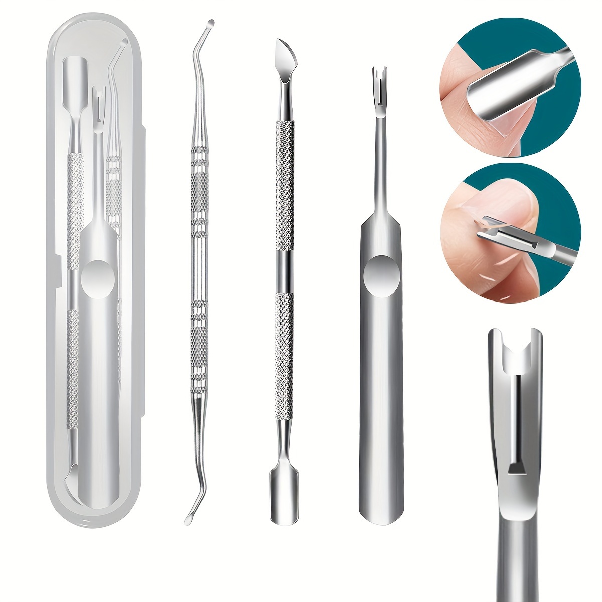 

Ingrown Toenail Lifter, Cuticle Pusher, Cuticle Trimmer, Manicure And Pedicure Tool