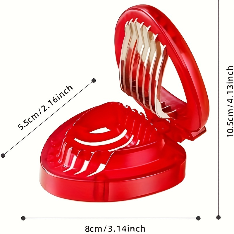 Strawberry Slicer Kitchen Gadget Cute Strawberry Cutter Slicer with  Stainless