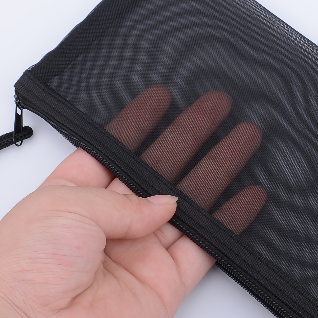 1pc mesh pencil case zipper transparent pencil pouch Temu Saudi